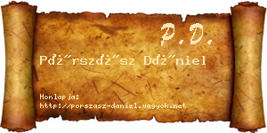 Pórszász Dániel névjegykártya